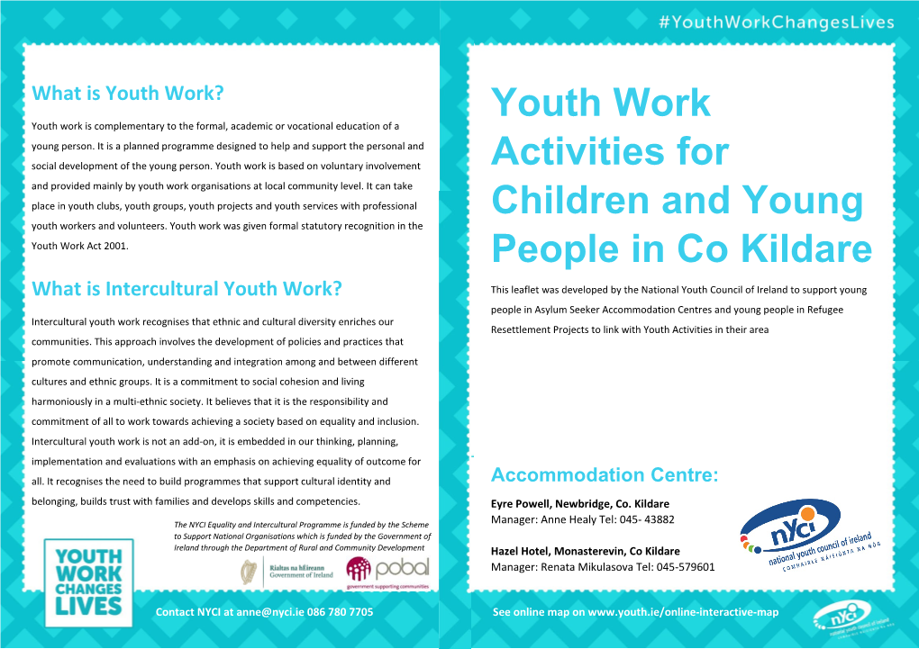 Youth Work Activities for Children and Young People in Co Kildare