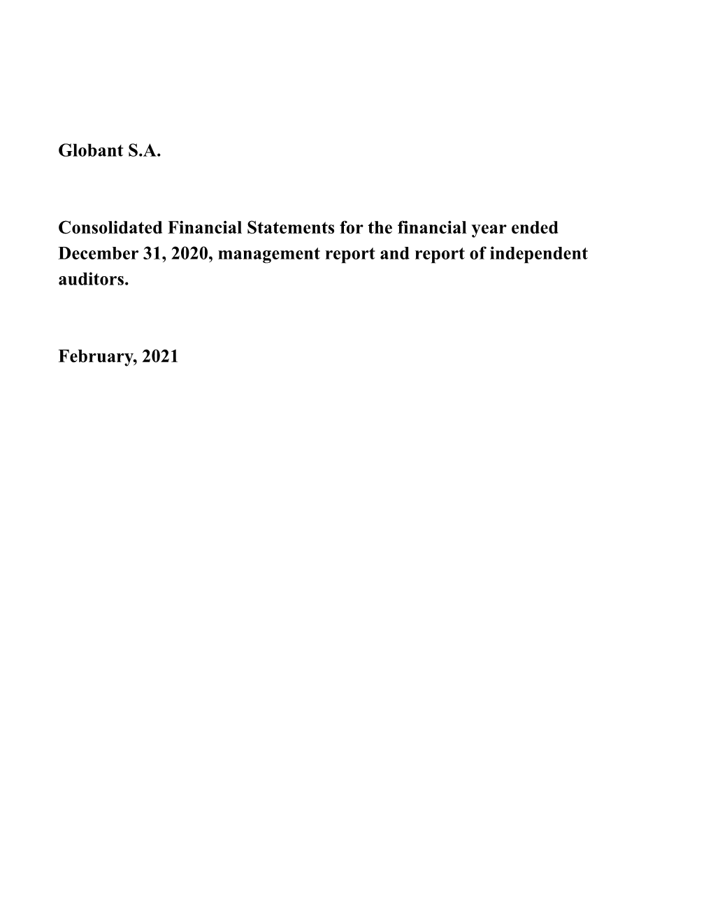 EU IFRS 2020 Financial Statements