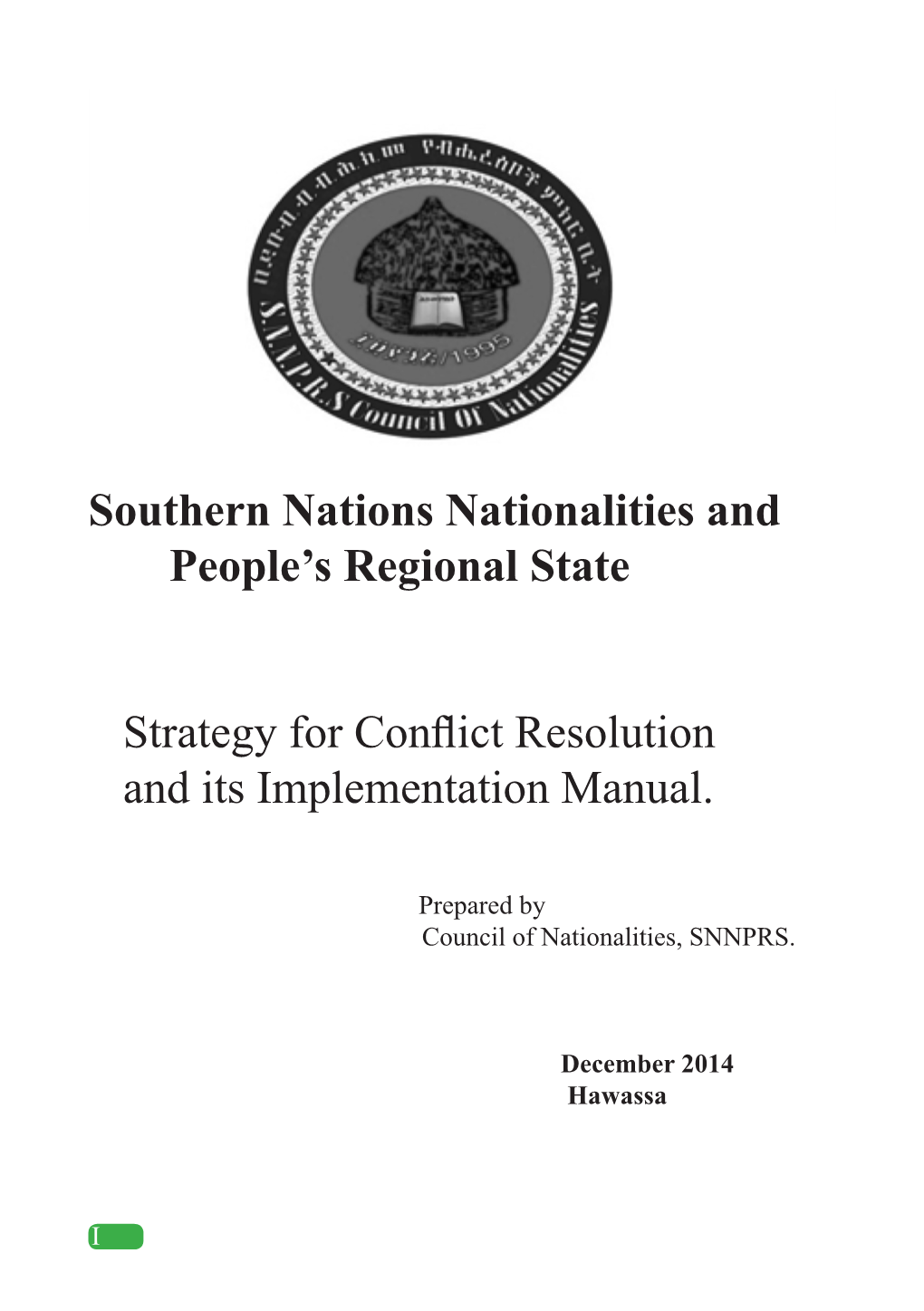 Southern Nations Nationalities and People's Regional State Strategy