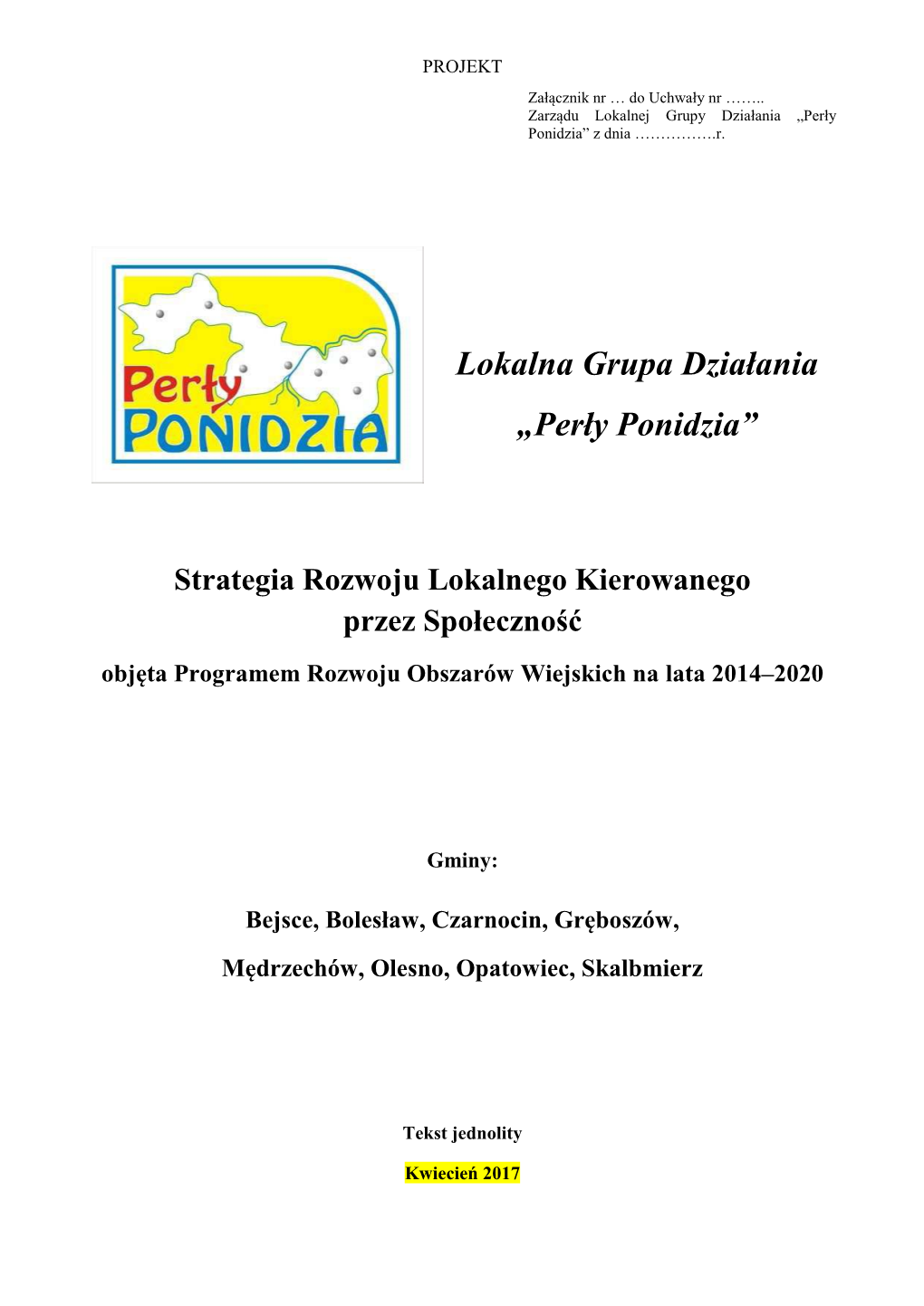 Lokalna Grupa Działania „Perły Ponidzia”