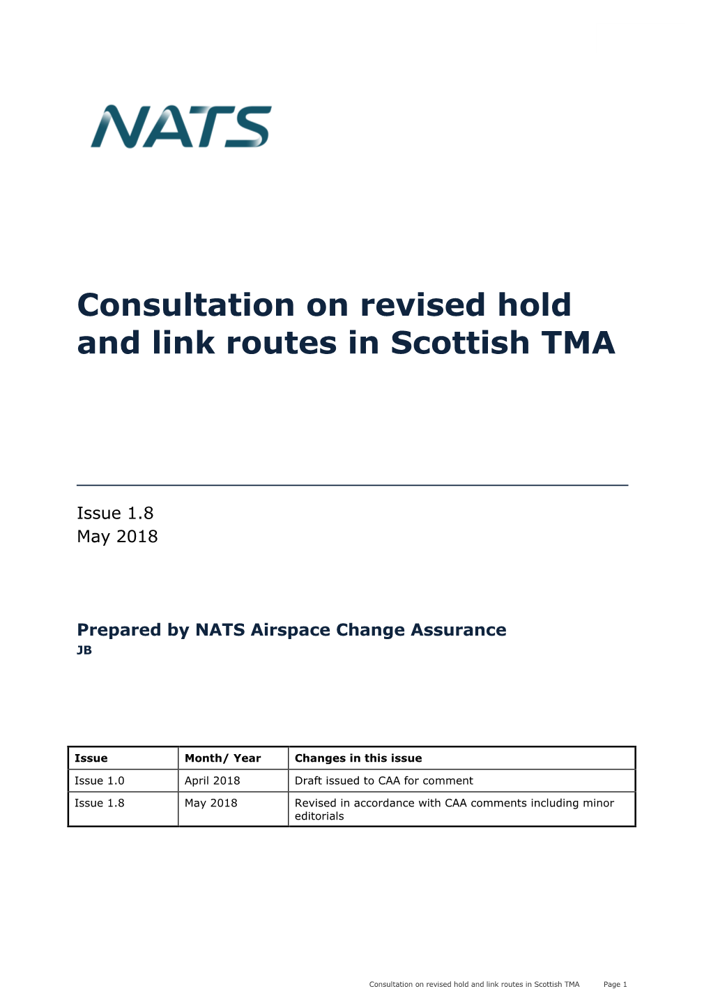 Consultation on Revised Hold and Link Routes in Scottish TMA