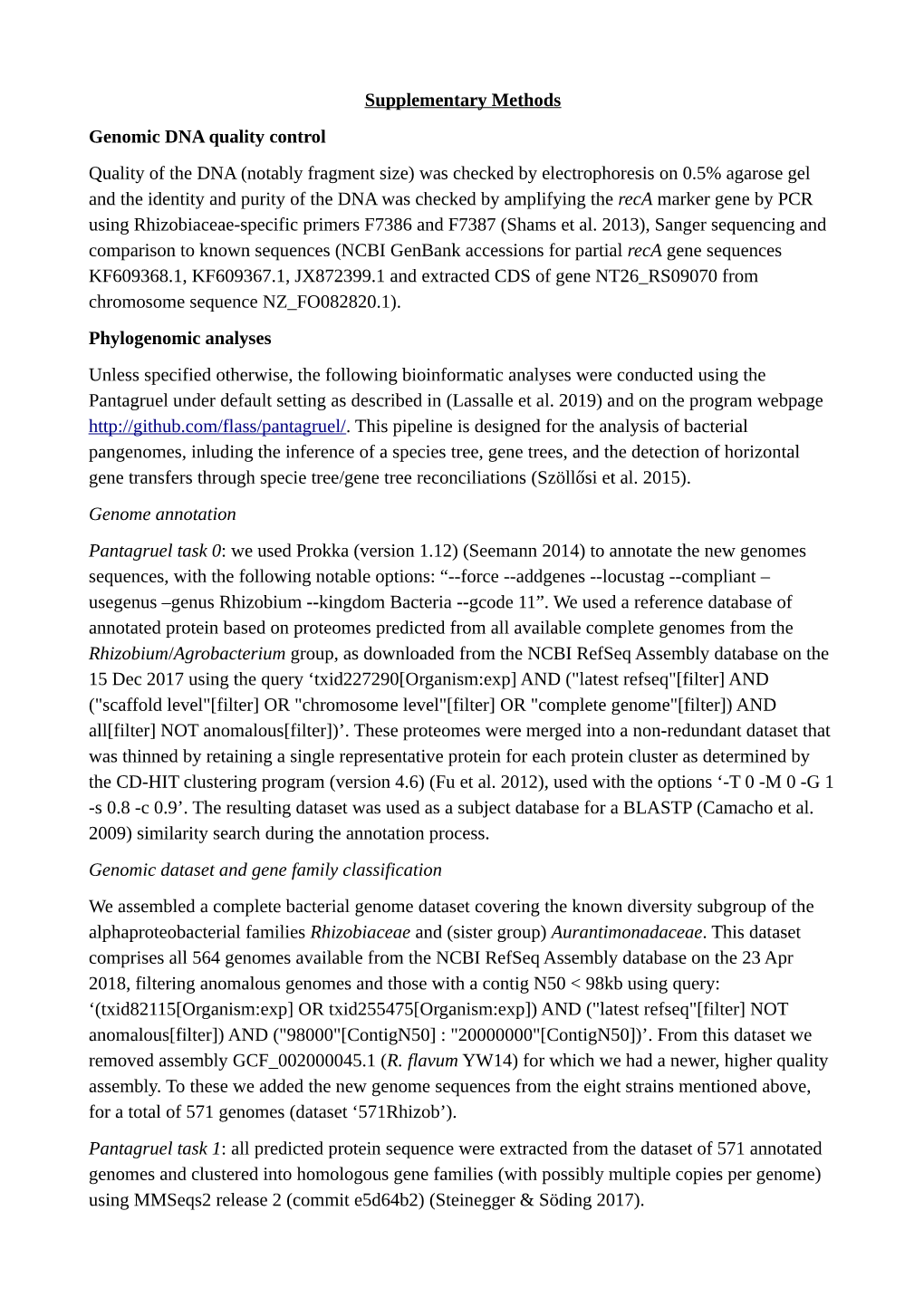 Supplementary Methods Genomic DNA Quality Control