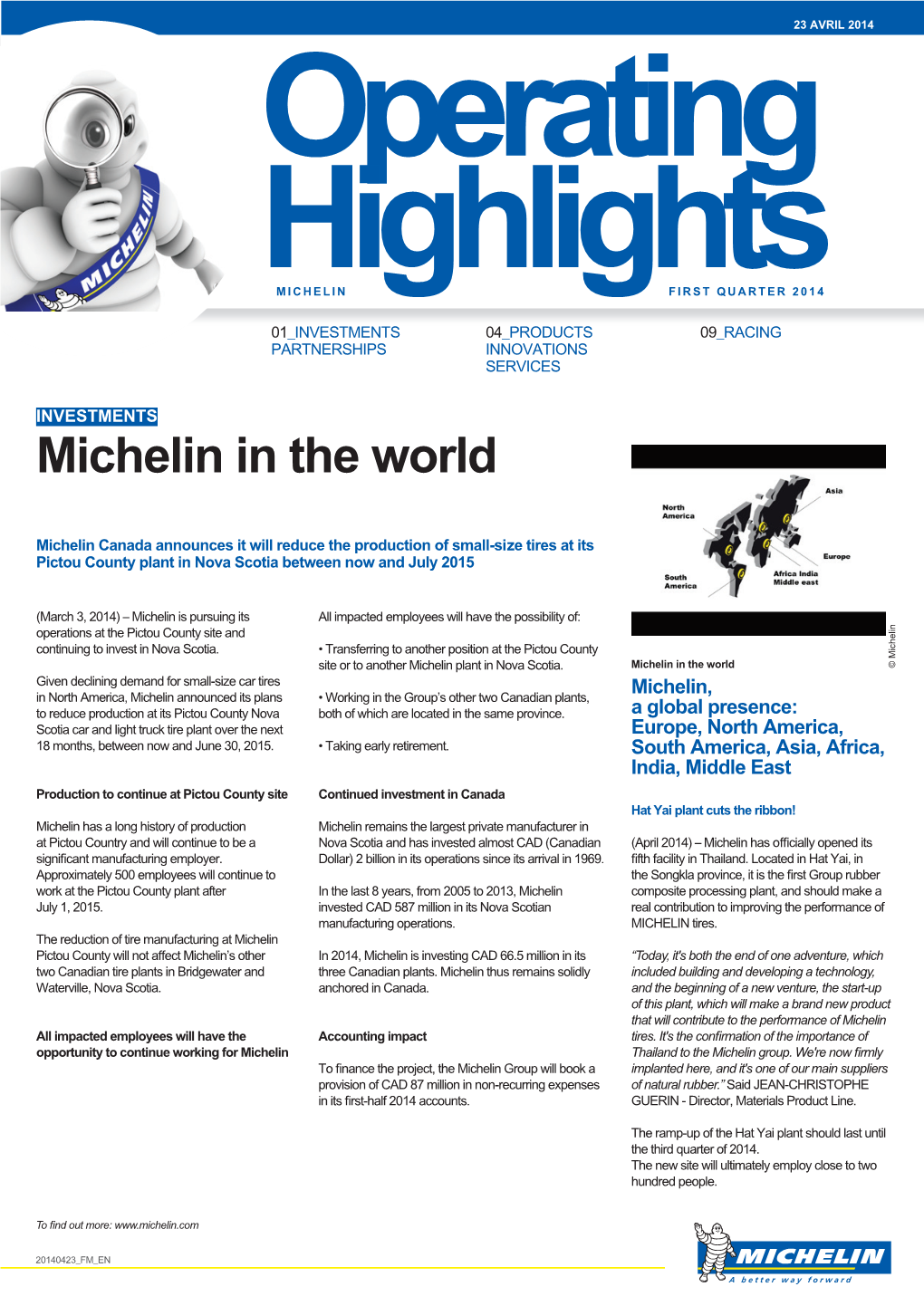 Michelin in the World