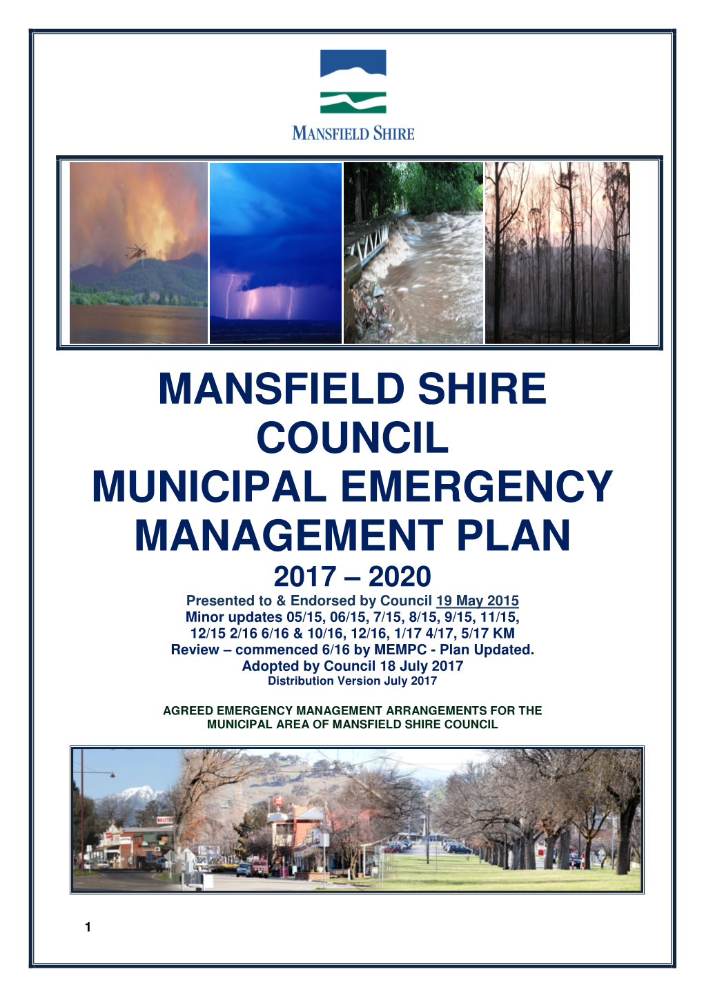 Mansfield Shire Council Municipal Emergency Management Plan