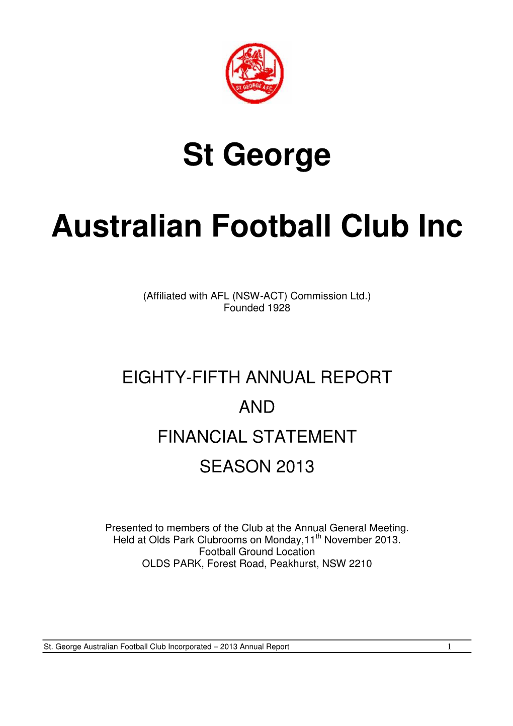 St George Australian Football Club