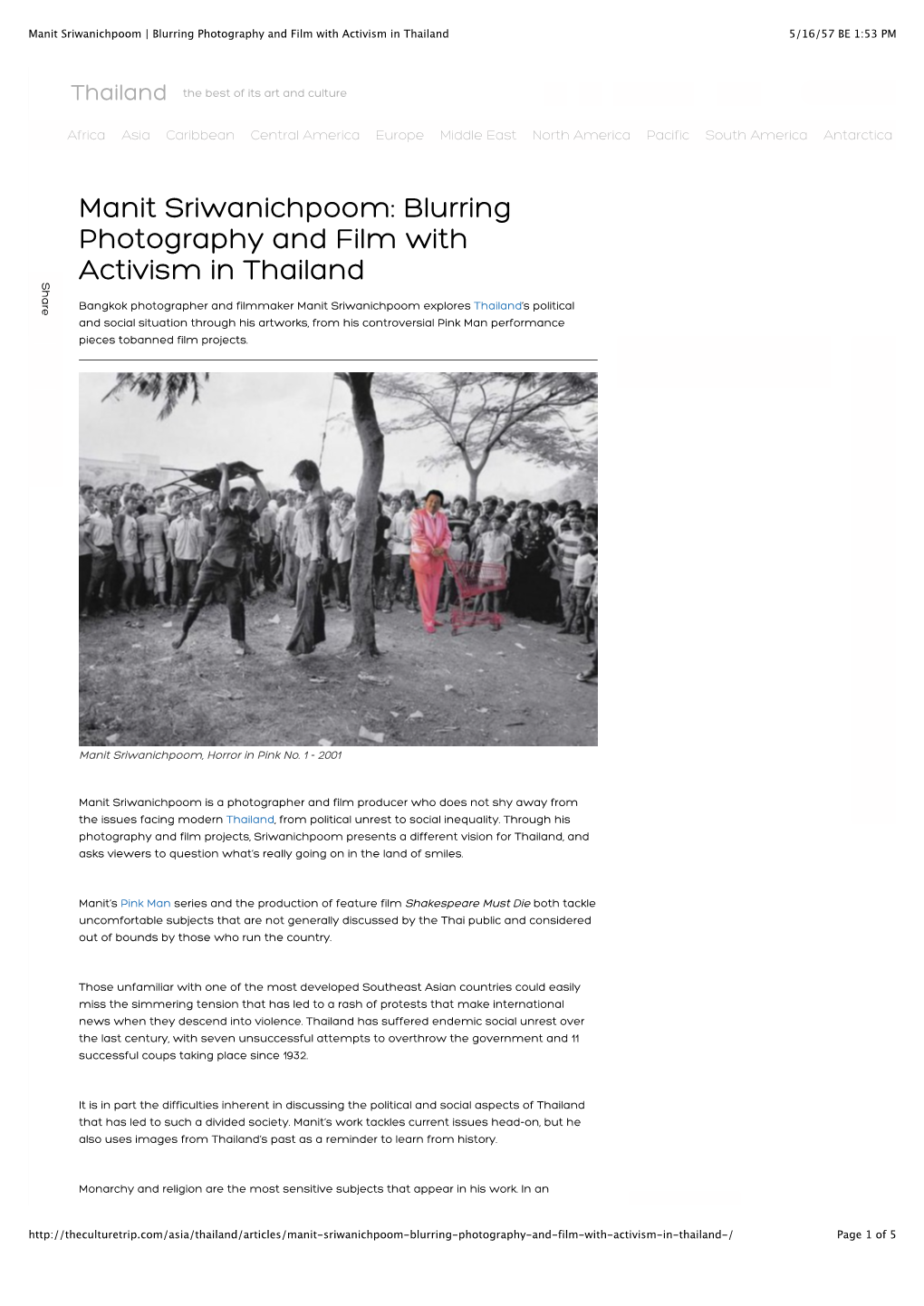 Blurring Photography and Film with Activism in Thailand 5/16/57 BE 1:53 PM