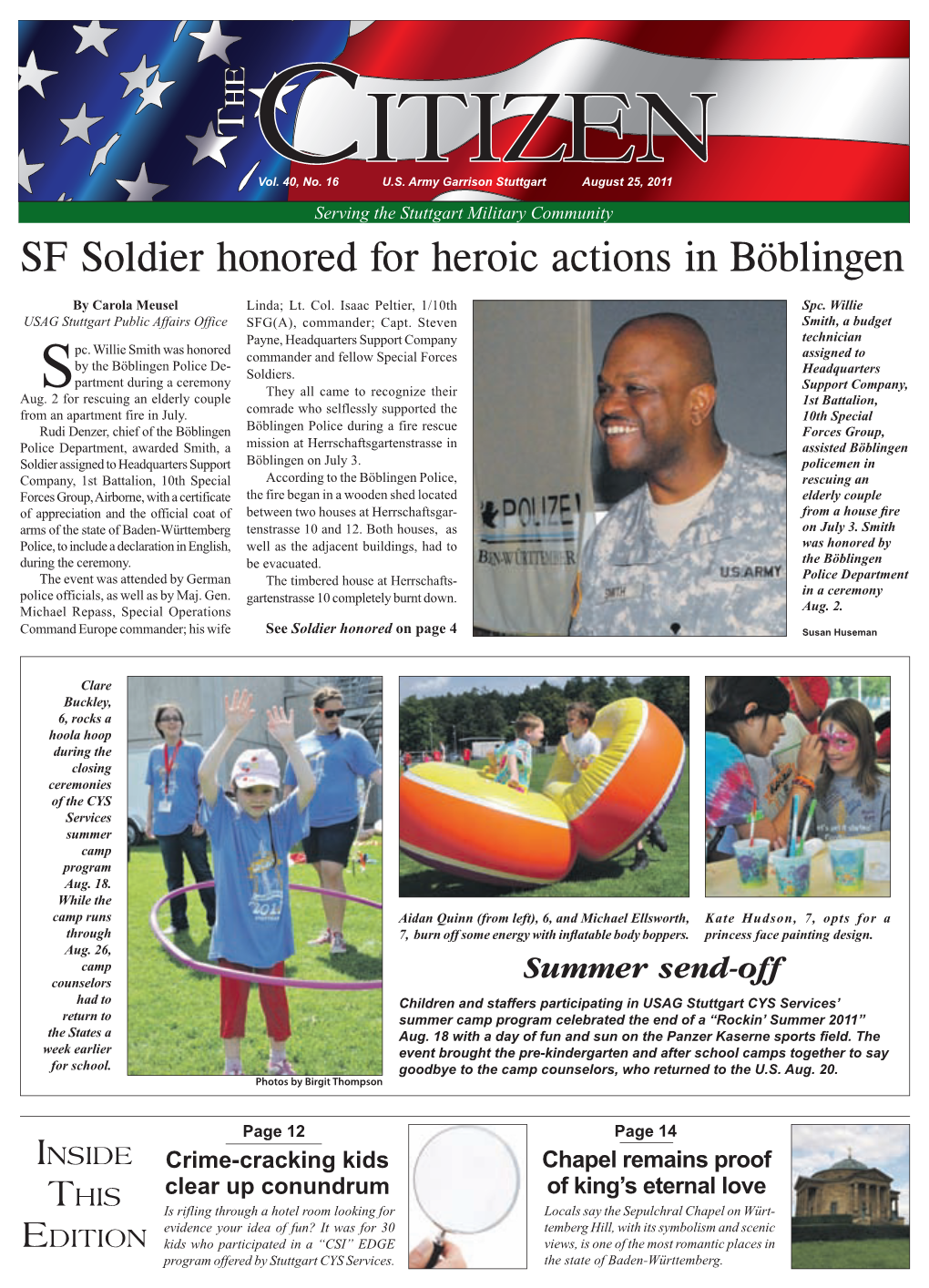 SF Soldier Honored for Heroic Actions in Böblingen