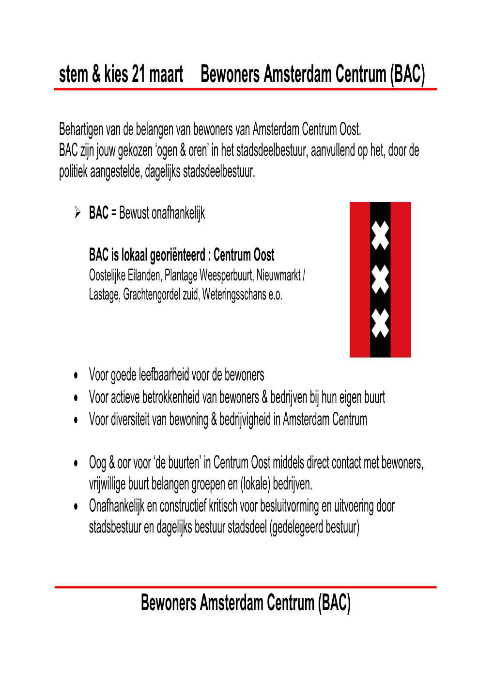 Stem & Kies 21 Maart Bewoners Amsterdam Centrum (BAC)