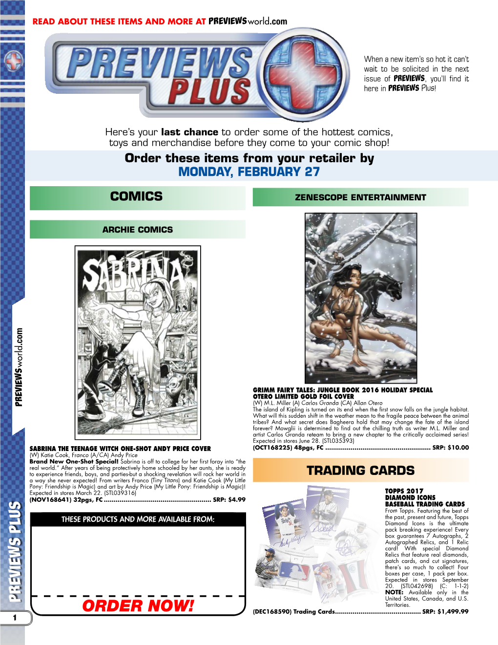 PREVIEWS Plus!