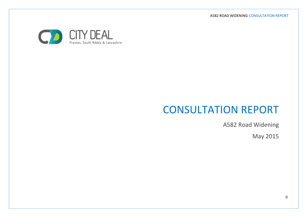 Consultation Report