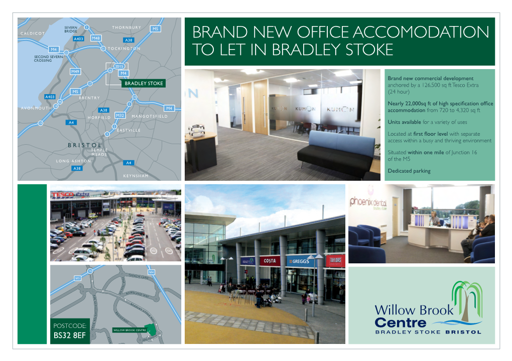 Brand New OFFICE Accomodation to Let in Bradley Stoke