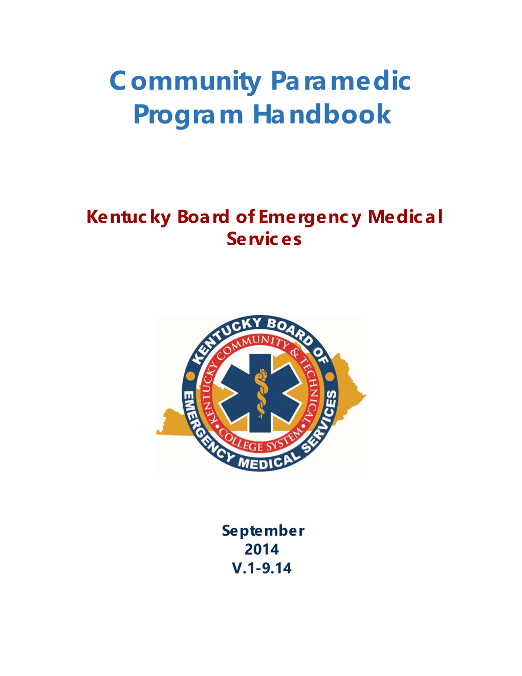 Community Paramedic Program Handbook