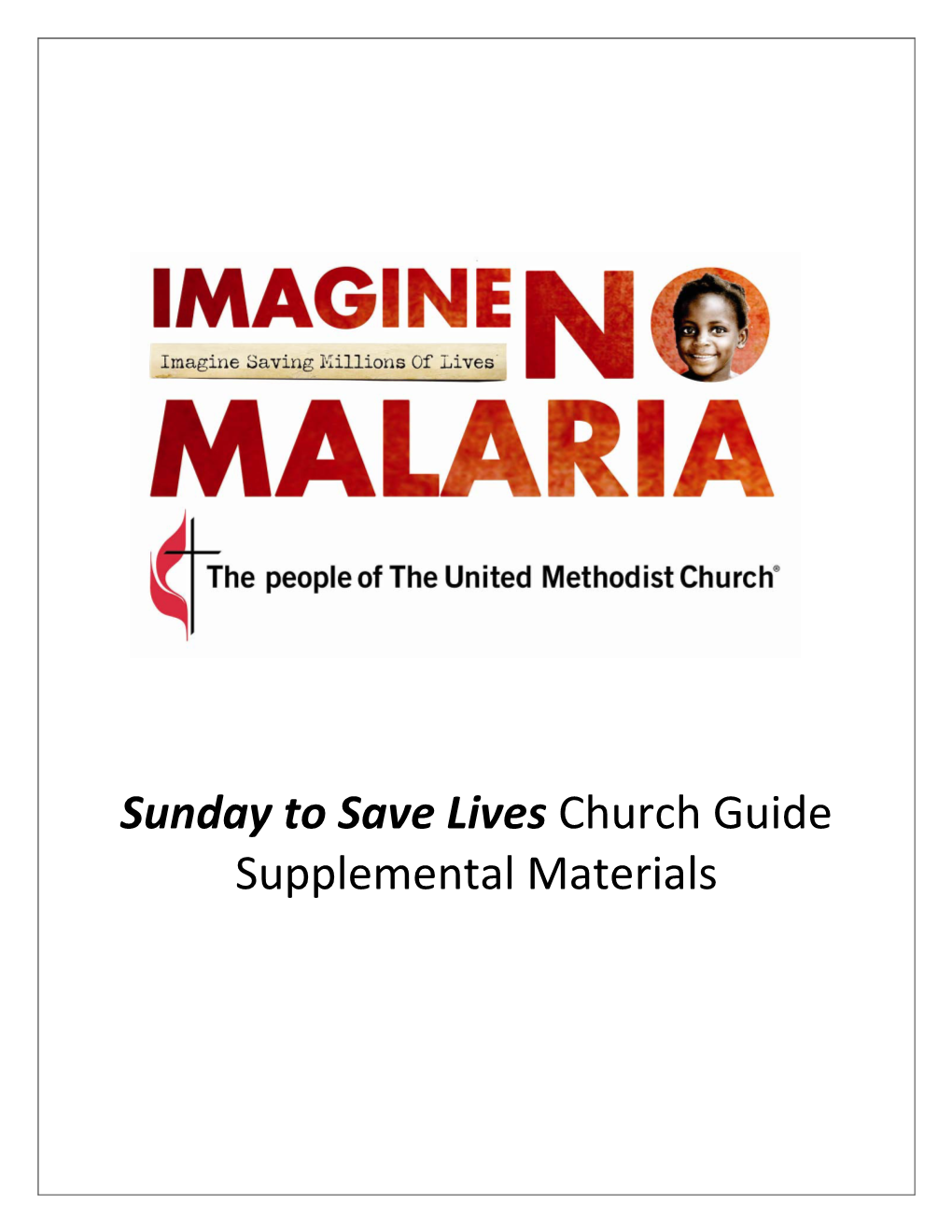Sunday to Save Lives Church Guide Supplemental Materials