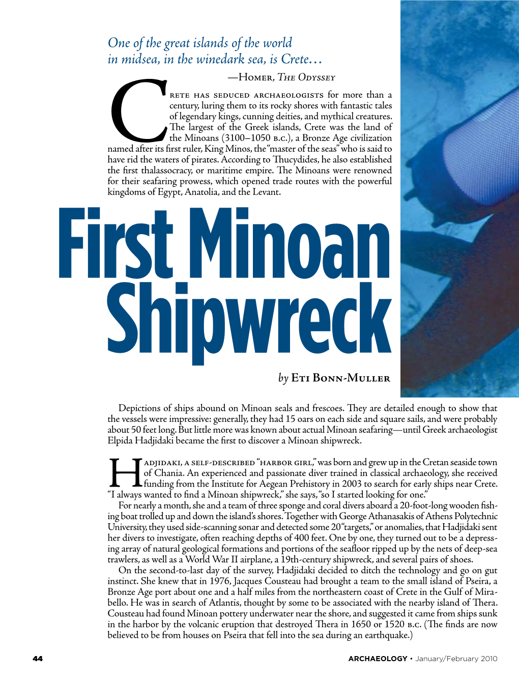First Minoan Shipwreck by Eti Bonn-Muller