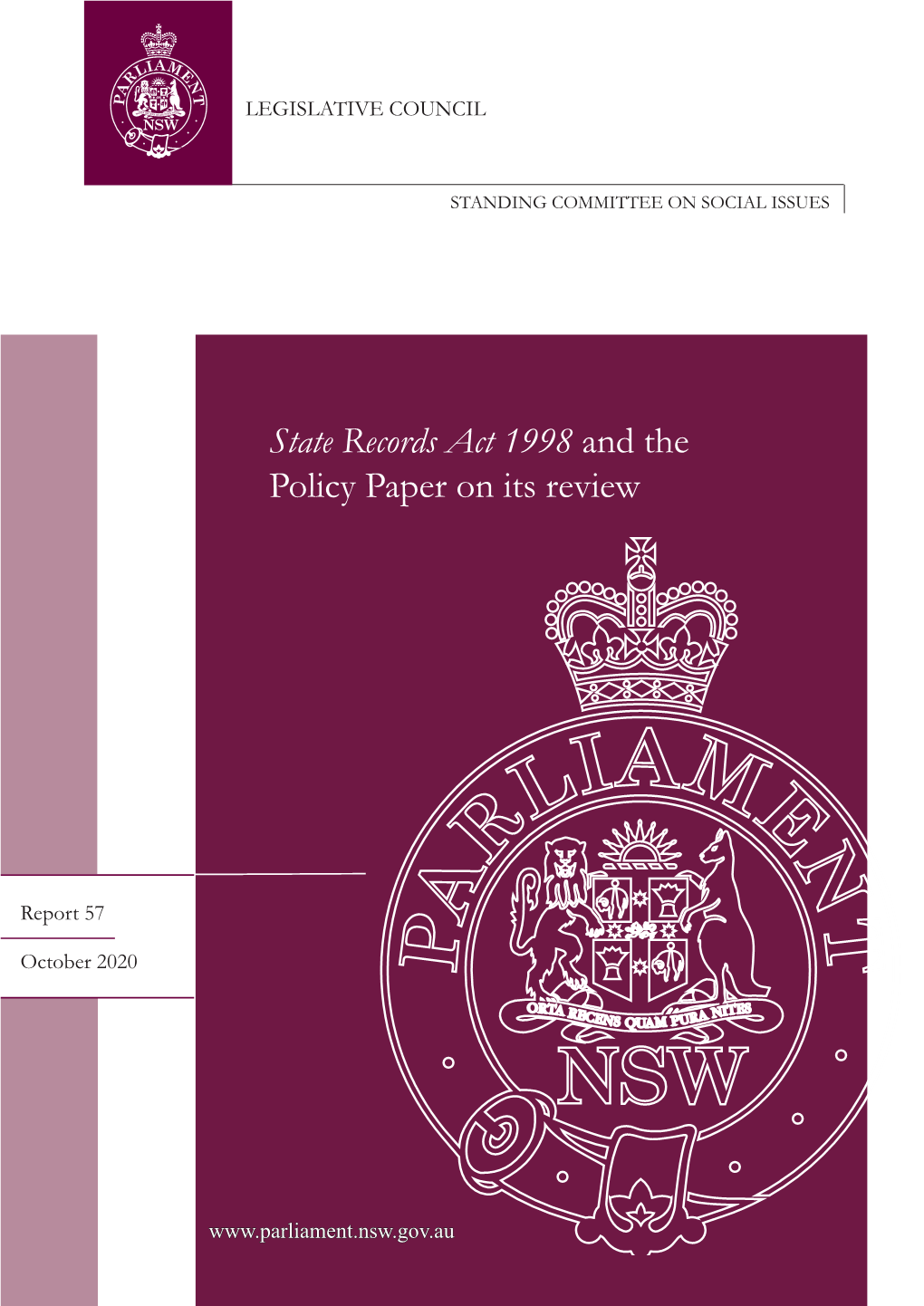 State Records Act 1998 and the Policy Paper on Its Review