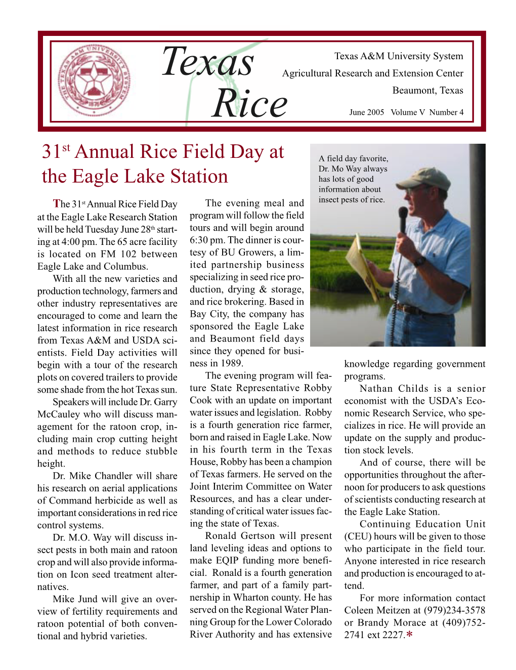 Texas Rice June 2005 Volume V Number 4