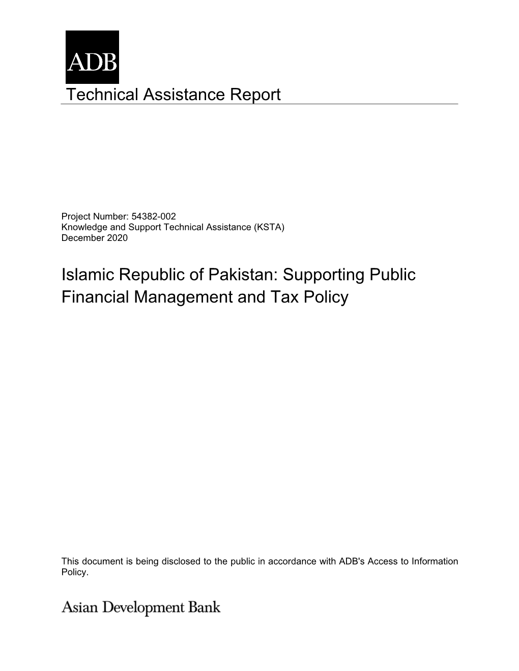 Supporting Public Financial Management and Tax Policy