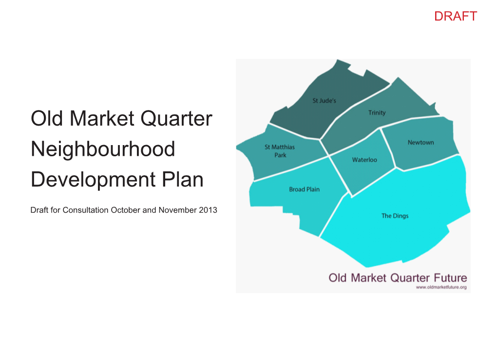 Old Market Quarter Neighbourhood Development Plan