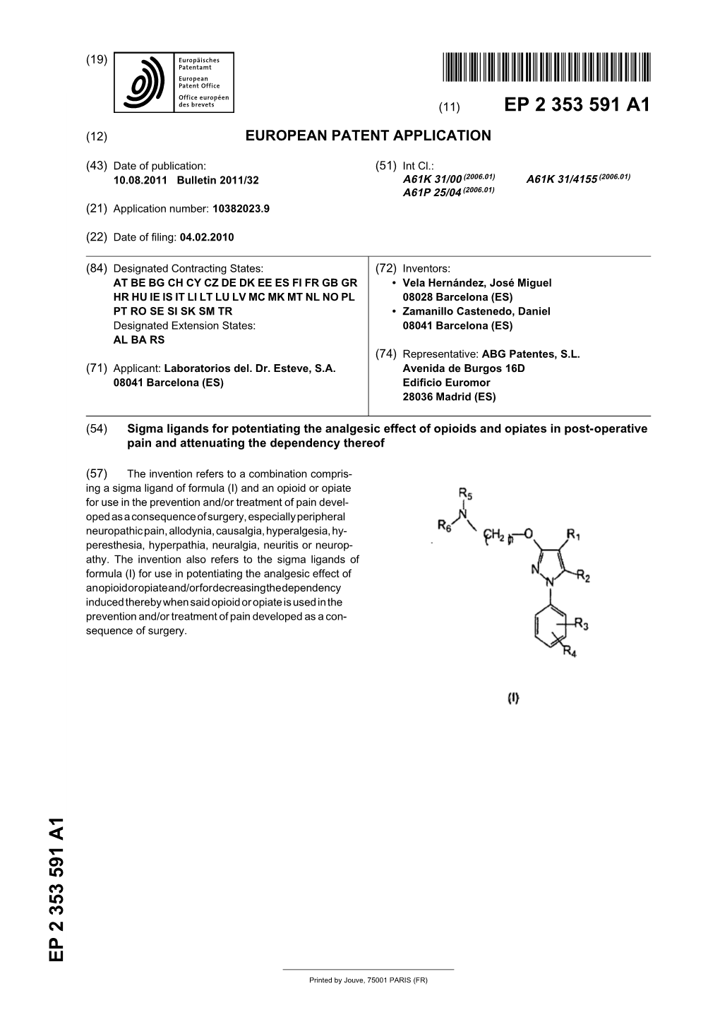 Sigma Ligands for Potentiating the Analgesic Effect of Opioids and Opiates in Post-Operative Pain and Attenuating the Dependency Thereof