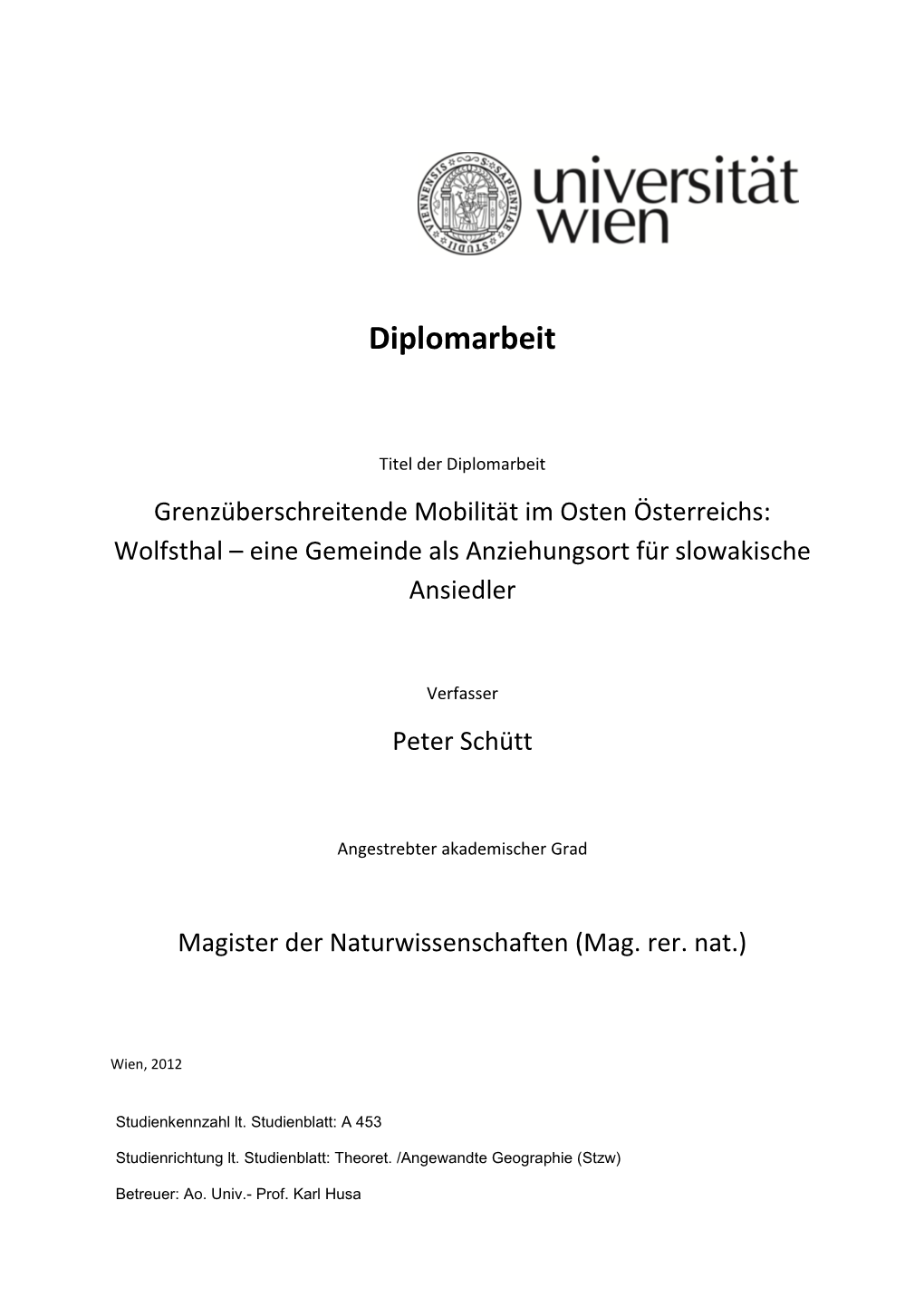 Diplomarbeit