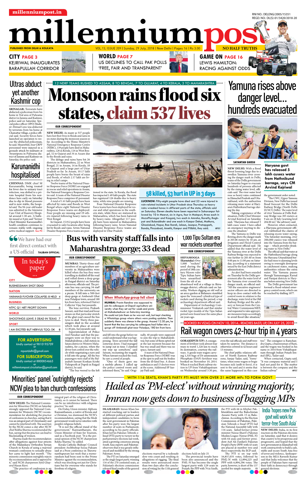 Monsoon Rains Flood Six States, Claim 537 Lives