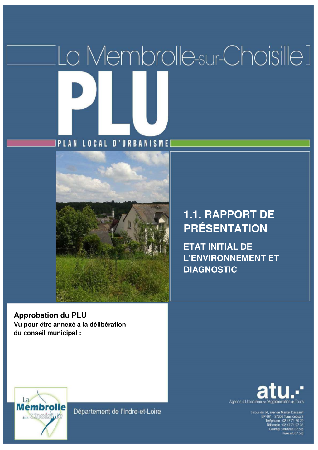1.1. Rapport De Présentation Etat Initial De L'environnement Et Diagnostic