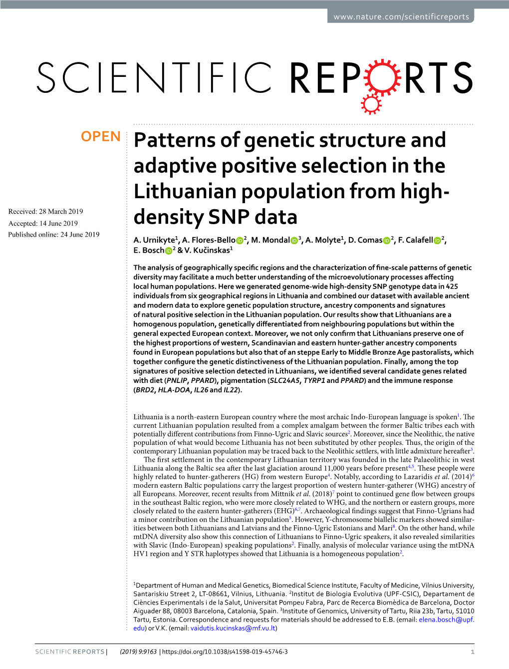 Patterns of Genetic Structure and Adaptive Positive Selection in The