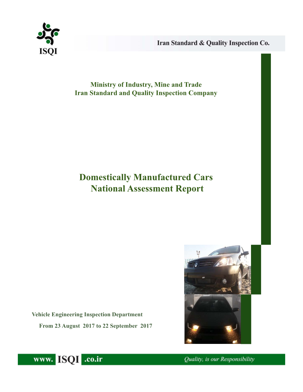 Domestically Manufactured Cars National Assessment Report