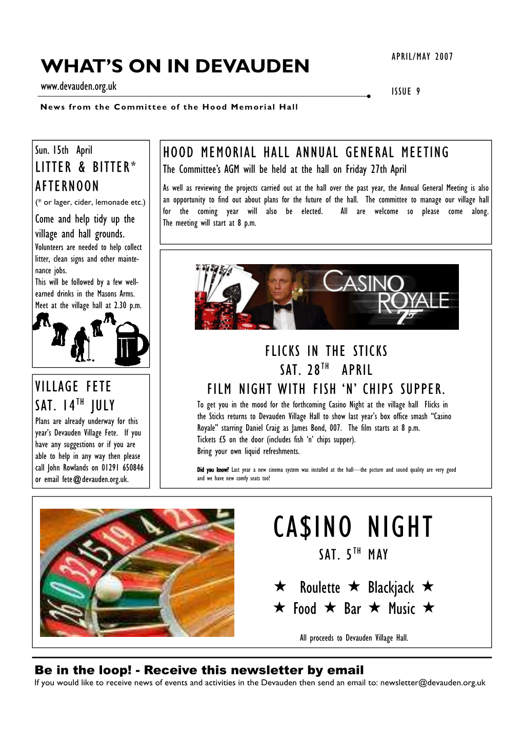 Hood Memorial Hall Newsletter April 2007B.Pub