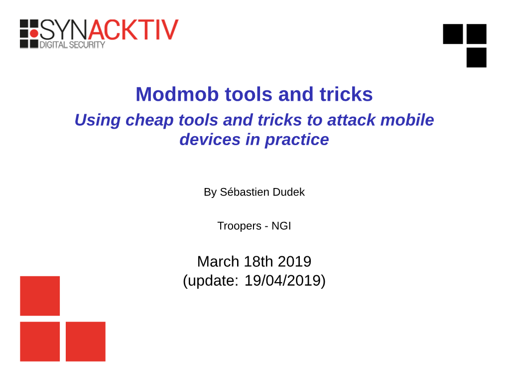 Using Cheap Tools and Tricks to Attack Mobile Devices in Practice