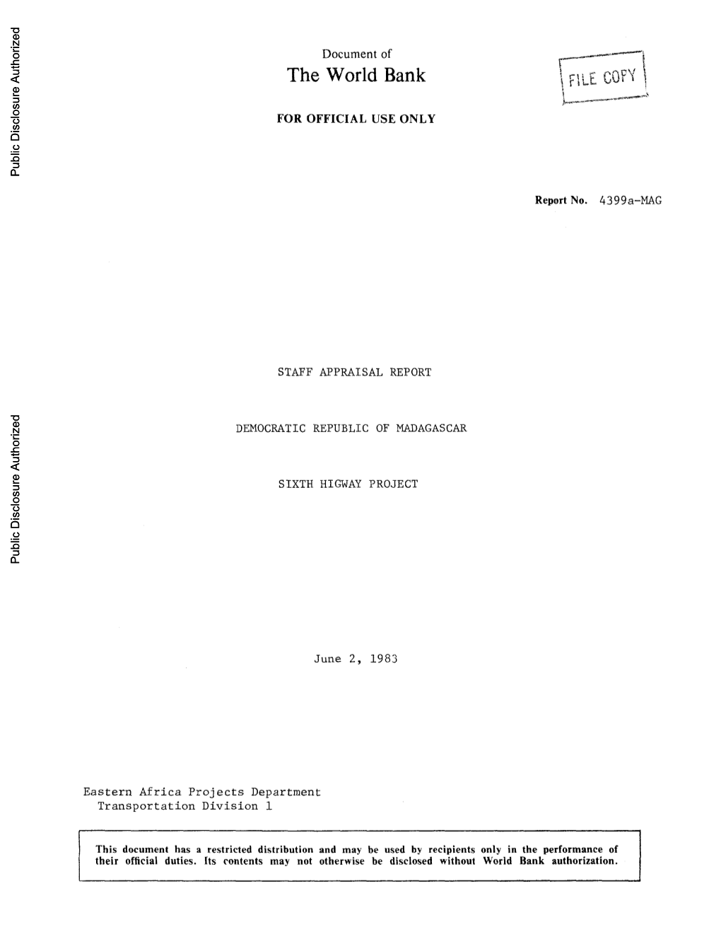 World Bank Document