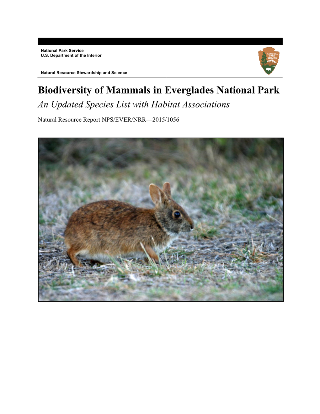 Biodiversity of Mammals in Everglades National Park an Updated Species List with Habitat Associations