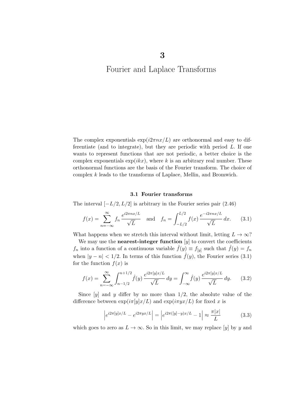 3 Fourier and Laplace Transforms