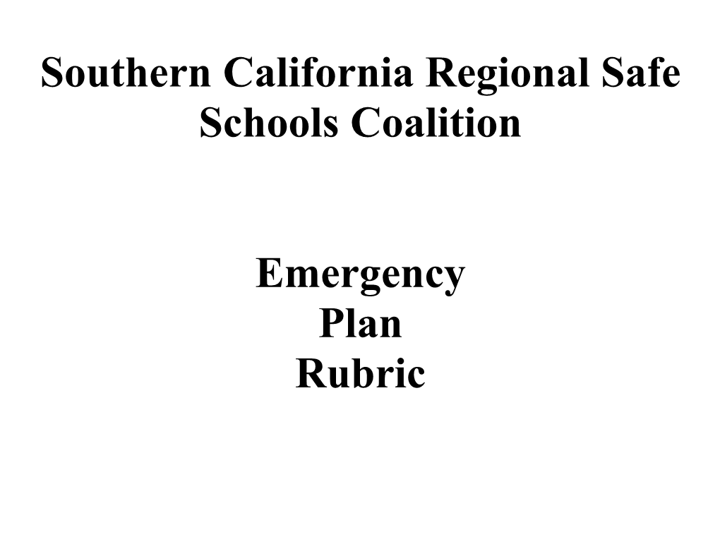 Southern California Regional Safe Schools Coalition