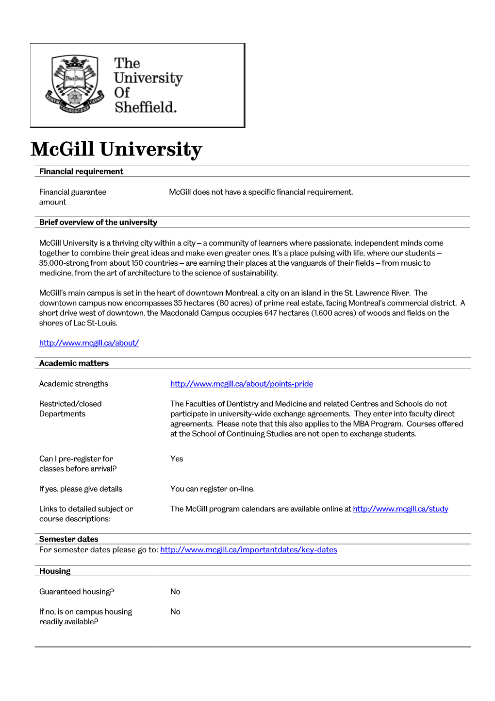 Mcgill University Financial Requirement