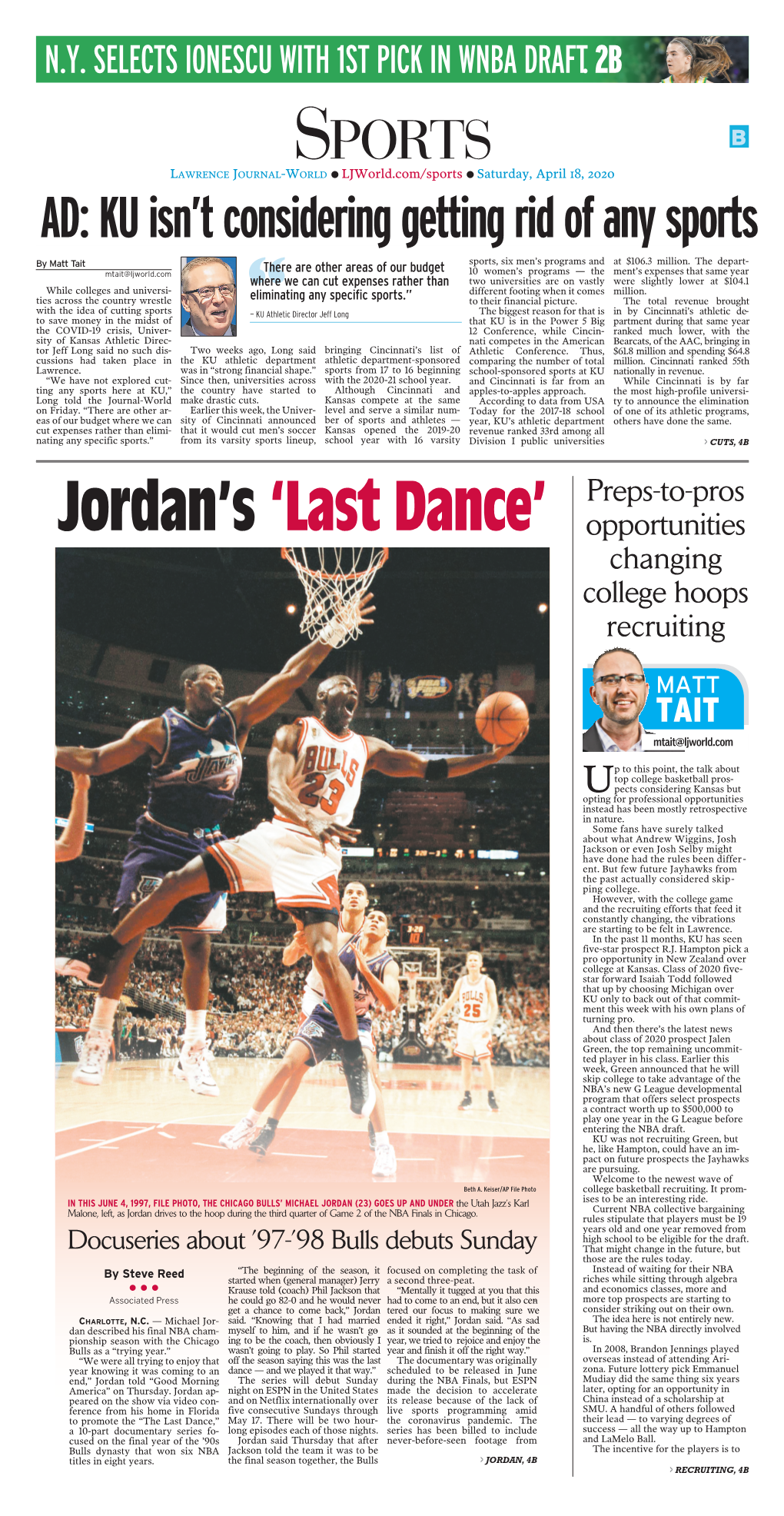 Lawrence Journal-World from April 18, 2020