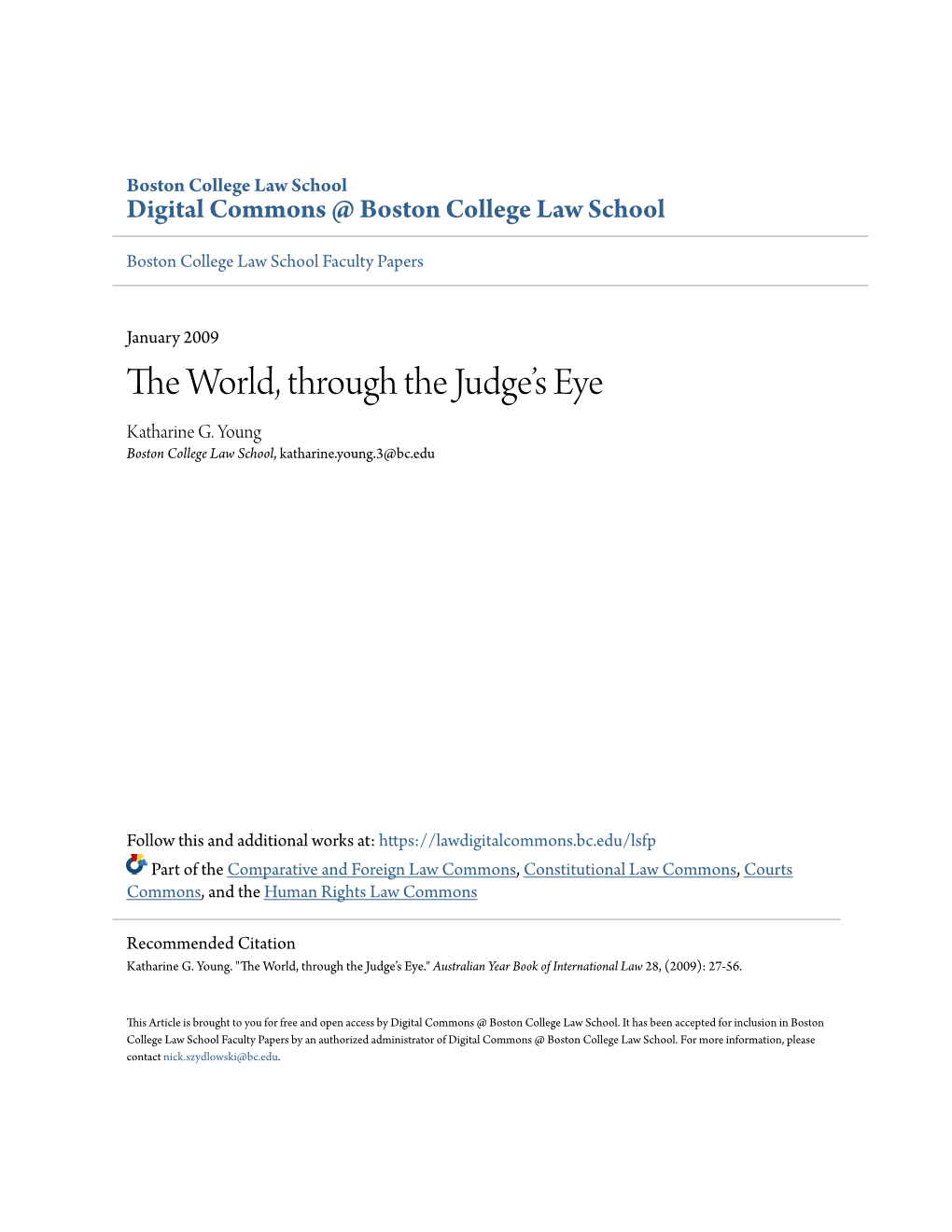 The World, Through the Judge's