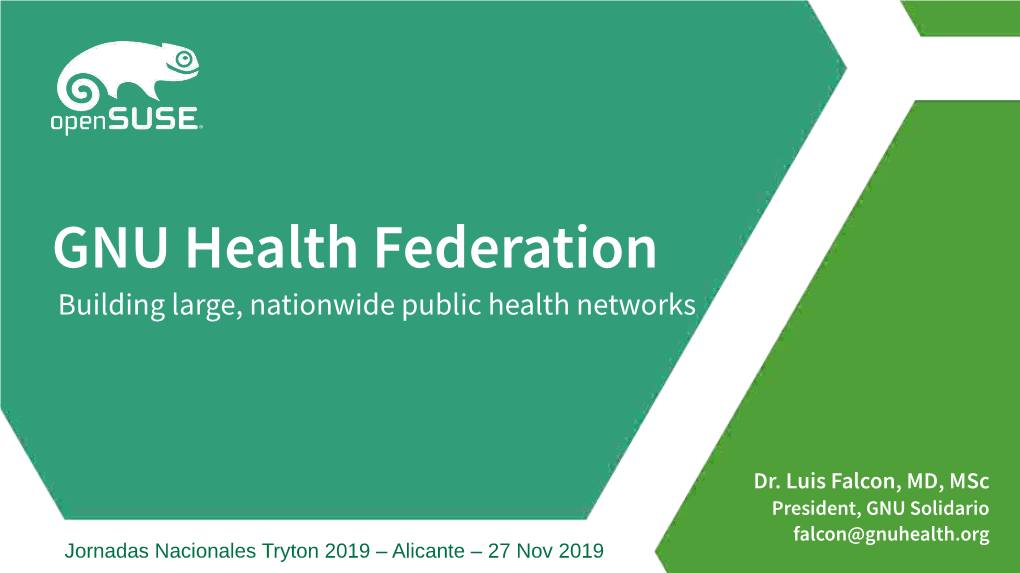 Tryton and the GNU Health Federation