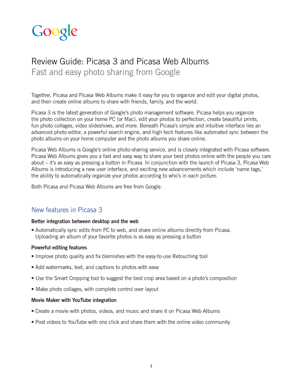 Picasa 3 Overview