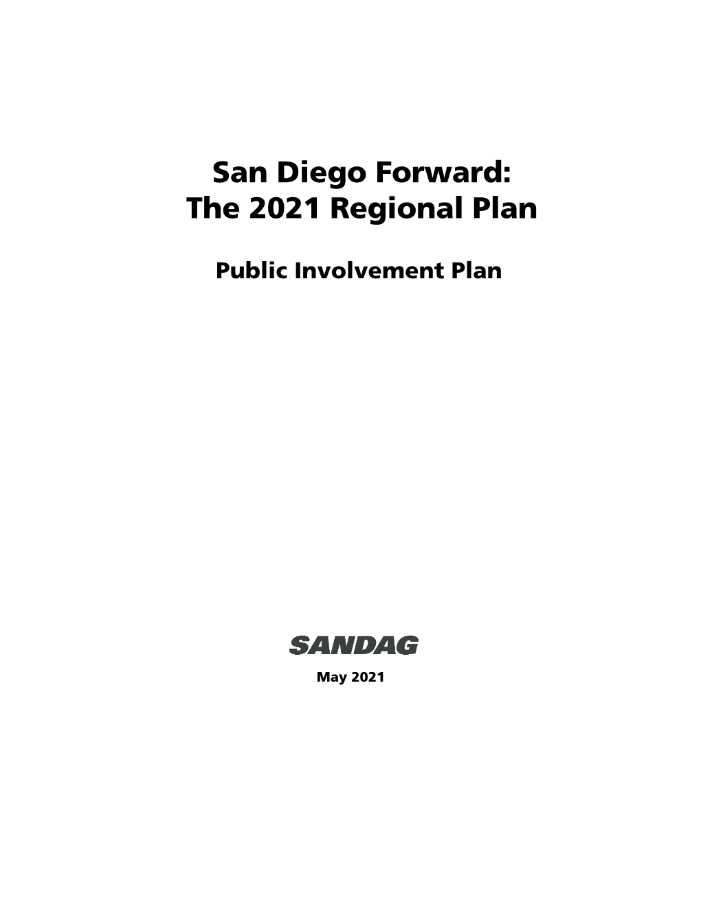 San Diego Forward: the 2021 Regional Plan Public