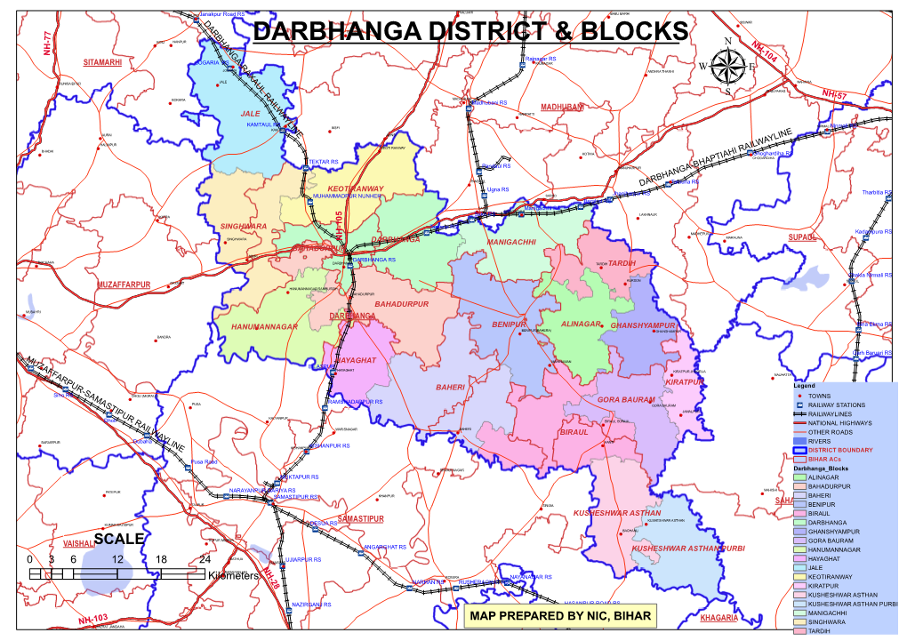 Darbhanga District & Blocks