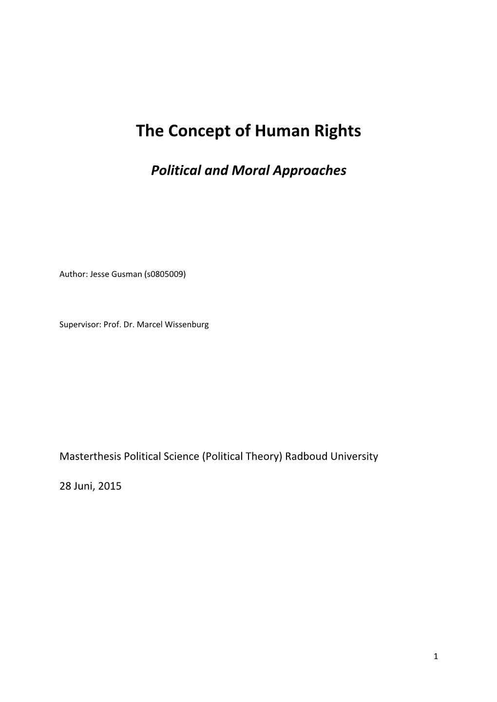 The Concept of Human Rights