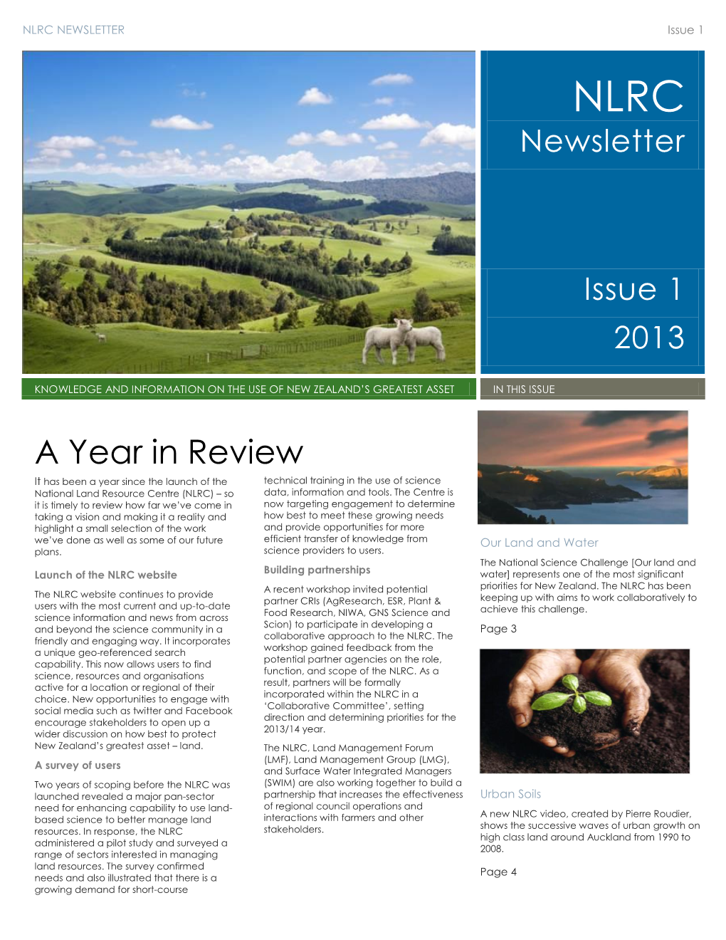 NLRC Newsletter Issue 1, 2013