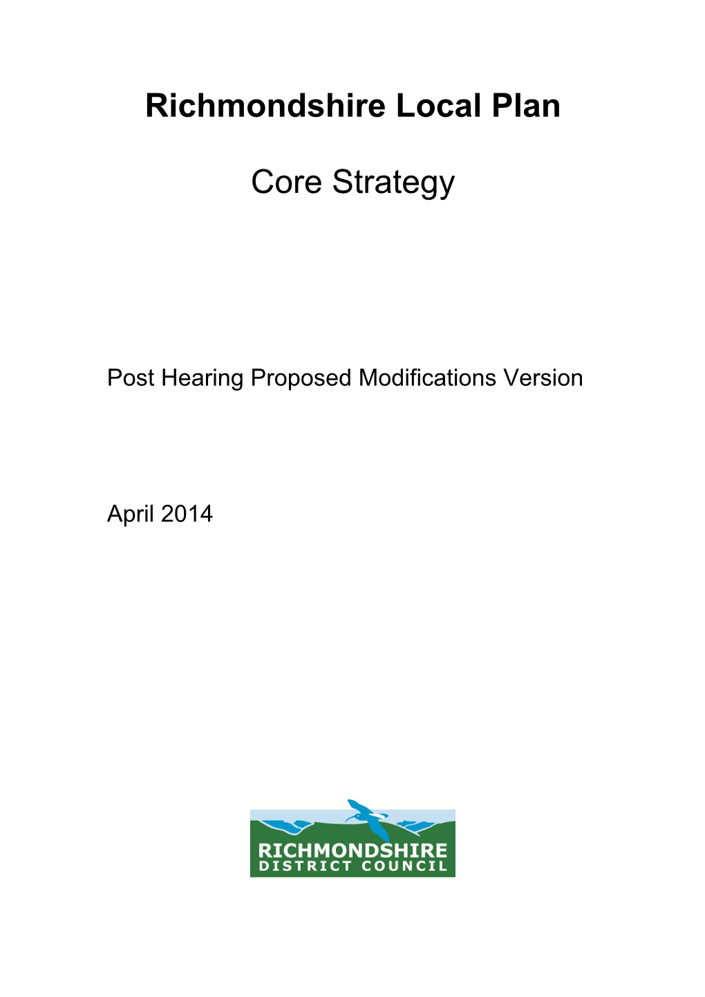 Richmondshire Local Plan Core Strategy