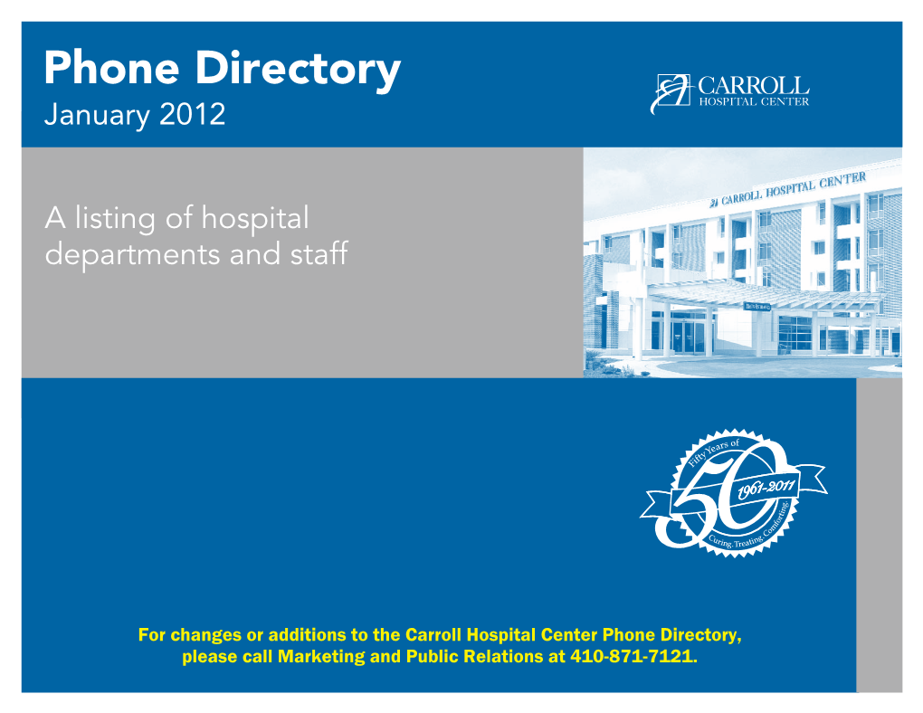 Phone Directory January 2012