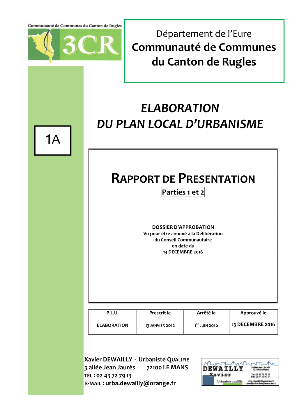 Elaboration Du Plan Local D'urbanisme