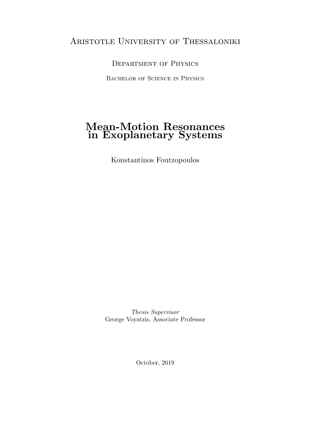 Mean-Motion Resonances in Exoplanetary Systems