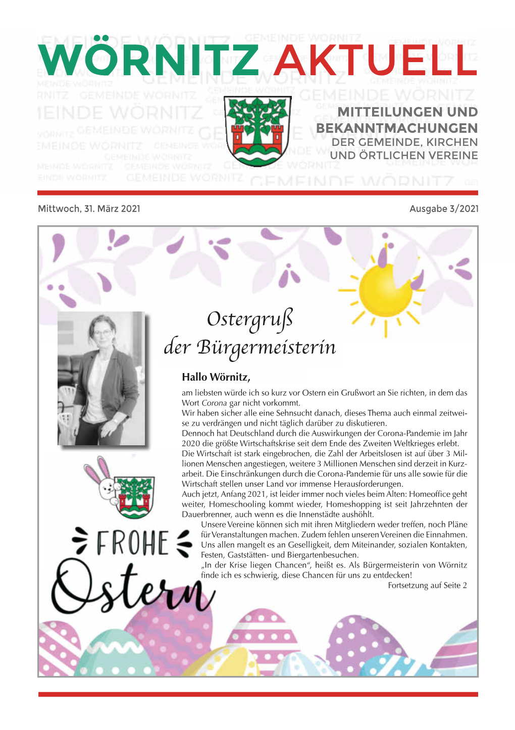 Mitteilungsblatt Nr. 3 Vom 31.03.2021