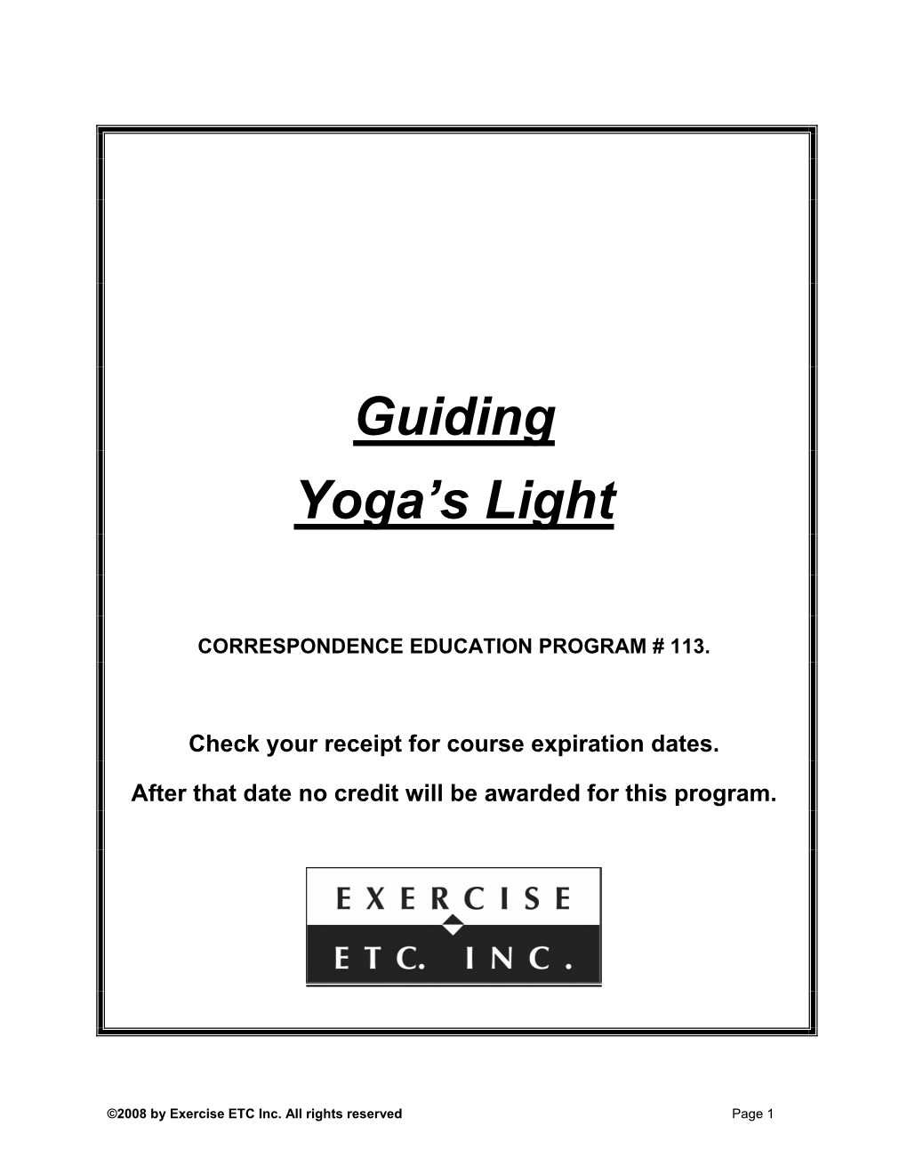 Guiding Yoga's Light