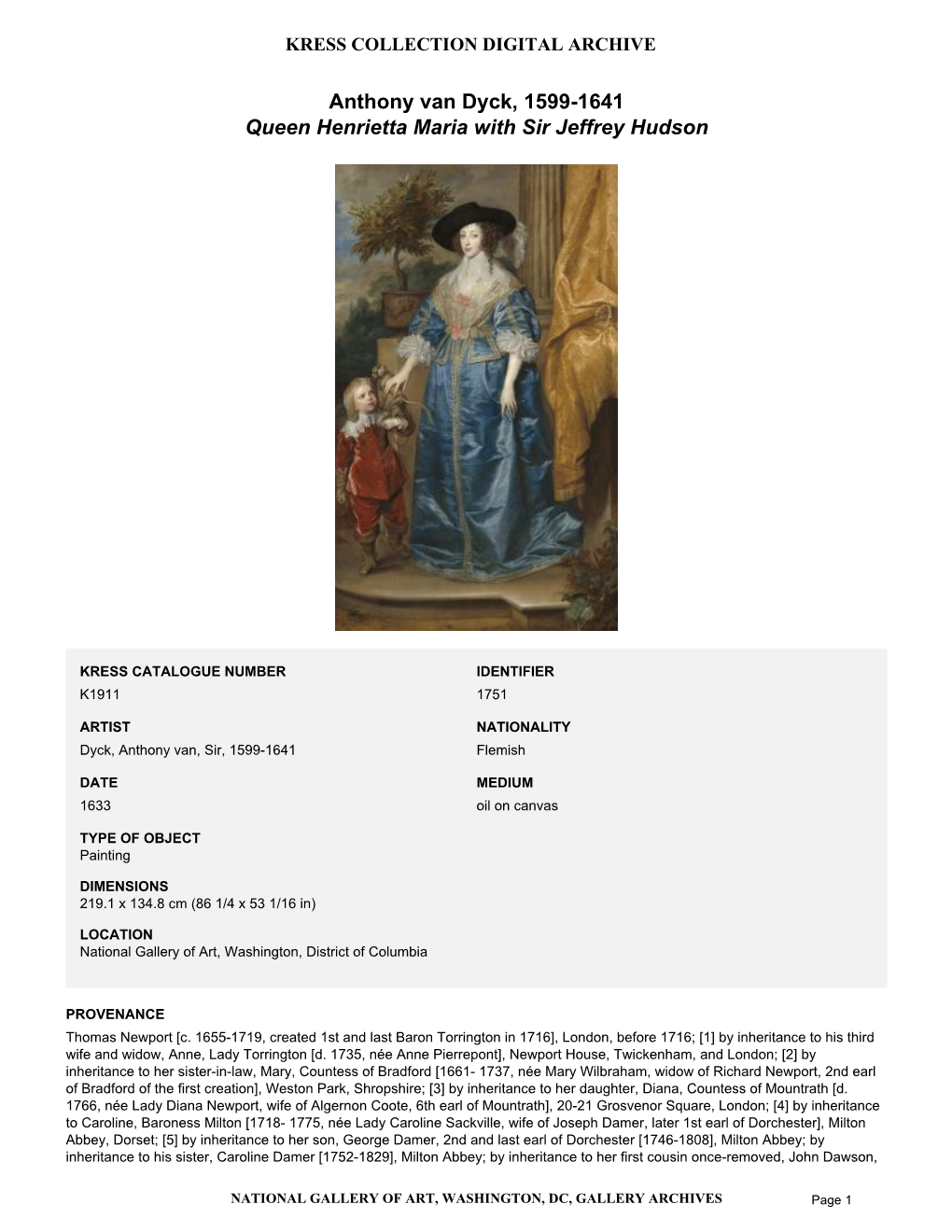 Summary for Queen Henrietta Maria